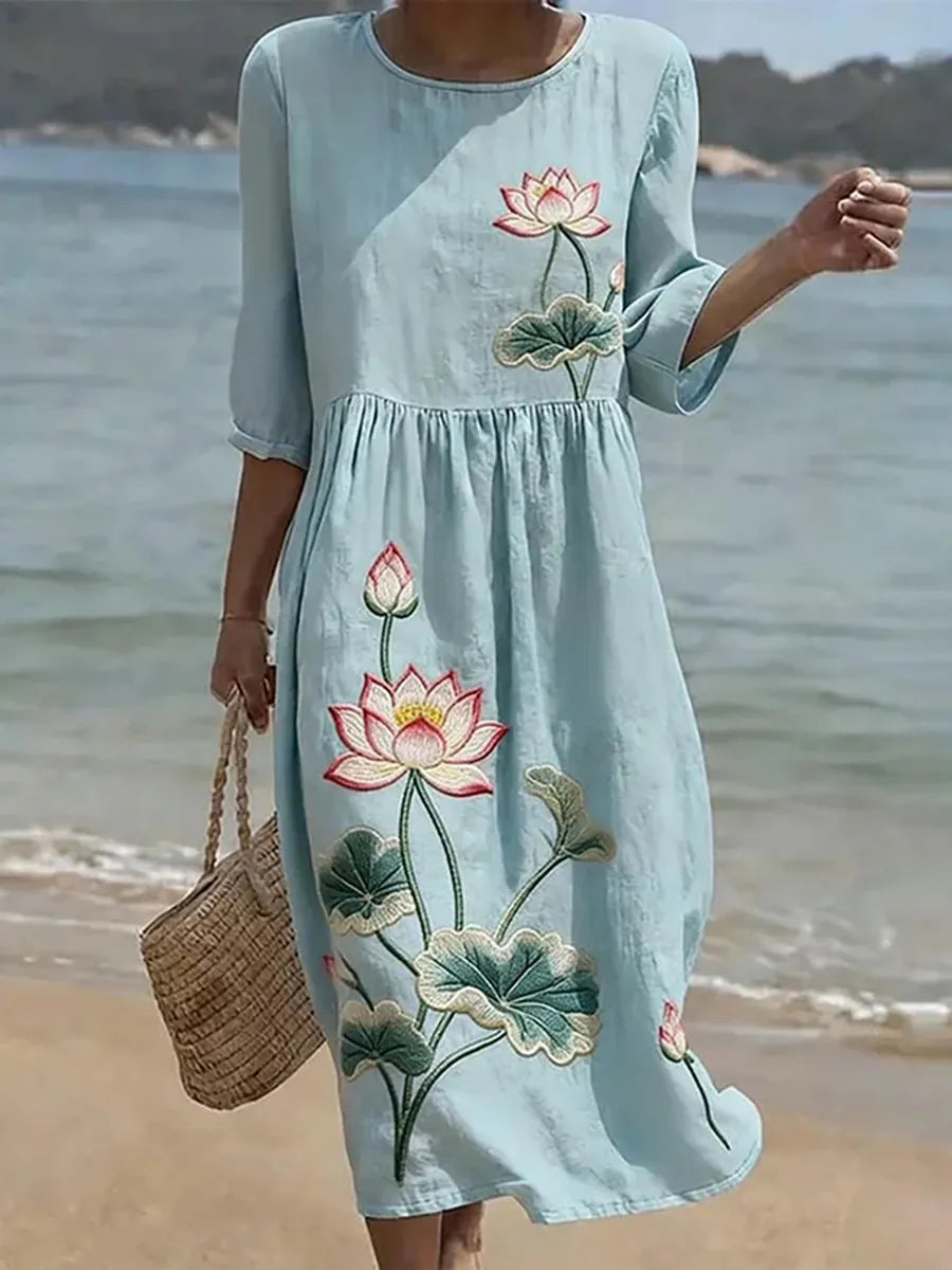 Jessica | Casual women's dress with floral print.