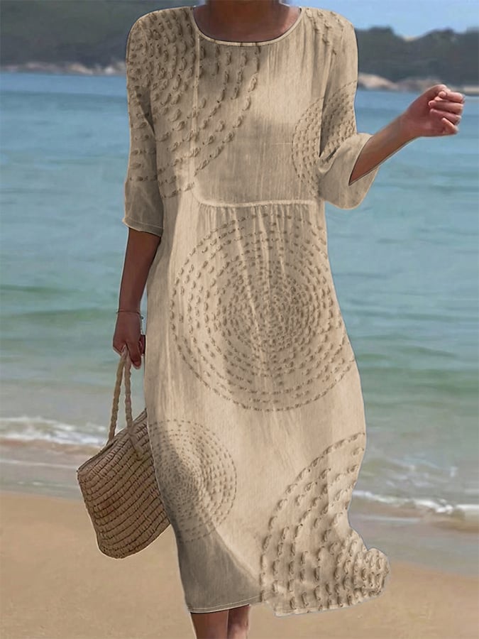 Sandra | Embroidered Casual Women's Dress.