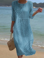 Patricia | Embroidered women's casual dress.