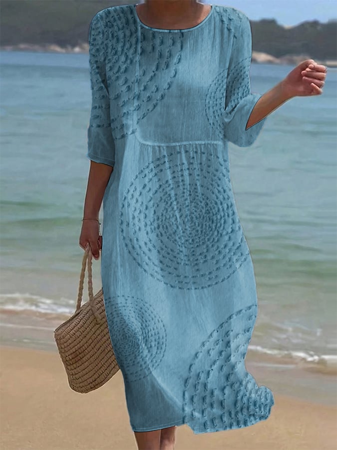 Patricia | Embroidered women's casual dress.