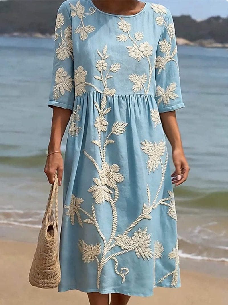 Nancy | Casual women's dress with floral print.