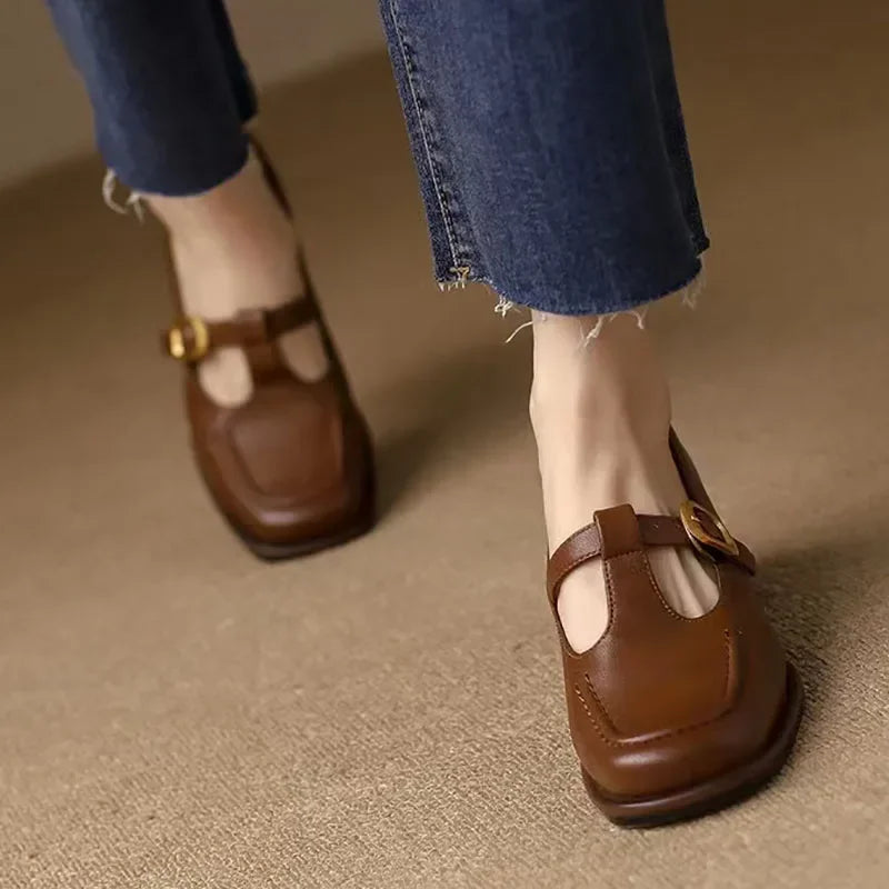 Olivia | Orthopedic T-Strap Shoes