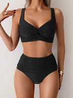 Nicoletta | Bandeau Bikini with Gathered Fabric
