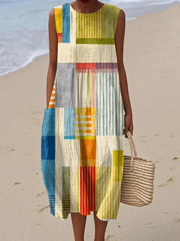 Eve | Soft Color Block Dress