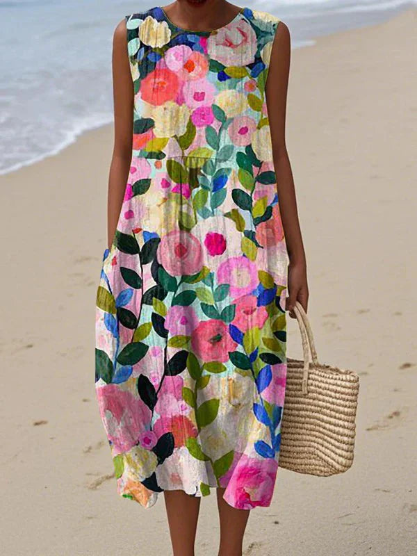 Ava | Bright Multicolor Floral Dress