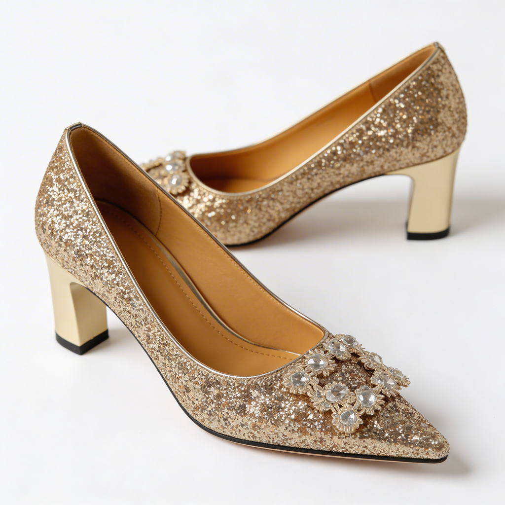 Lauren | Orthopedic Glitter Pumps