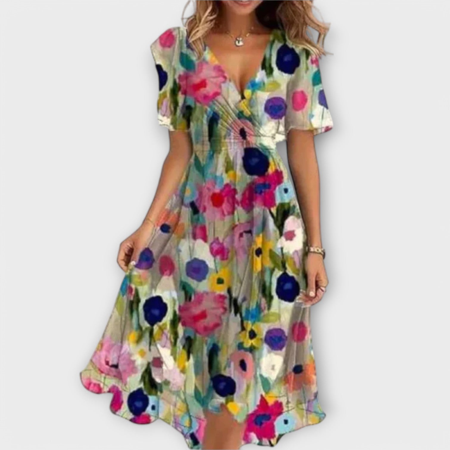 Bianca™ | Women's Dress with V-Neck